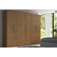 Guarda Roupa Solteiro 6 Portas 6 Gavs Atrice Amêndola Demóbile
