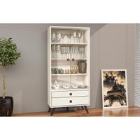 Cristaleira Cozinha RT3151 80cm Off White Movelbento