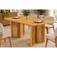 Mesa Cozinha Luma Madeirado 170x90cm Cedro DJ Móveis