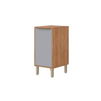 Balcão Cozinha Modulado Celeste c/1 Porta 40cm Cinamomo/Platina MGM