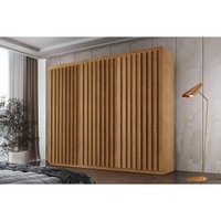 Guarda Roupa Solteiro 6 Portas Rip 2 Gavs Cairo Naturale Rufato