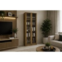 Cristaleira Cozinha CR6003 2Portas de Vidro Nogal TecnoMobili