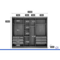 Guarda Roupa Solteiro 6 Portas 4V 6G Linea Cinamo N. Horizonte