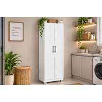 Armário Multiuso Área Serviço Sia c/2 Portas e 4 Pés Branco Carraro