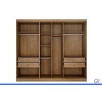 Guarda Roupa Solteiro 6 Portas 4V 4G Linea Neve N. Horizonte
