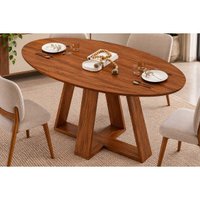 Mesa Cozinha Celeste Madeirado 183x100cm Freijo DJ Móveis