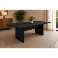 Mesa Cozinha MJ2157 Madeirada 200x100cm Preto TecnoMobili