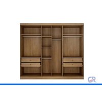 Guarda Roupa Modulado Casal 6 Ptas 4Vd 4G Linea Neve N. Horizonte
