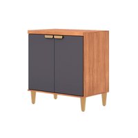 Balcão Cozinha Modulado Elena c/2 Portas 80cm Cinamomo/Titanium MGM