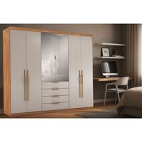 Guarda Roupa Solteiro 6 Portas 2Esp 4G Giardino Amênd Demóbile