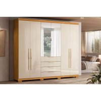 Guarda Roupa Solteiro 6 Portas 2Esp Pés Giardino Cin Demóbile