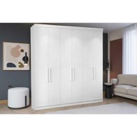 Guarda Roupa Solteiro 6 Portas 2 Gav PH1707 Branco Herval