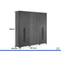 Guarda Roupa 6 Portas 2Rip 4G Pés Buriti S. Andirá Jat