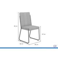 Cadeira Cozinha Kit 2un Nina 1756 Rose/Areia/Caramelo Carraro