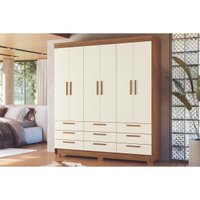 Guarda Roupa 6 Portas 9Gv Pés Colombo S. Andirá Jatobá