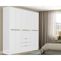 Guarda Roupa 6 Portas 3 Gav Troy 1151 Carraro Branco