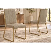 Cadeira Cozinha Kit 2un Nina 1756 Dourado/Bamboo Carraro