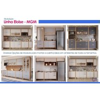 Cozinha Modulada 4 Peças Eloise CZ600 Cinamomo/Titanium MGM