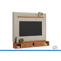 Painel Home Quarto p/ TV 70 Pol Amarante 183cm Canela/White Linea