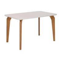 Mesa Cozinha Papaia Madeira c/Vid 130x90cm Madeira/Off Cimol