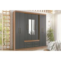 Guarda Roupa 8 Portas 2Esp 4G Nápoles S. Andirá Grafit