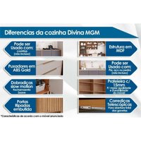 Cozinha Modulada MGM Divina 10 Peças C118 Cinamomo/Off White MGM