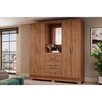 Guarda Roupa 4 Portas 3 Gavs c/Esp Roma Carraro Fre