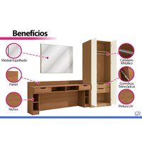 Quarto Planejado Solteiro Liga 7 Peças QM40 Grafite