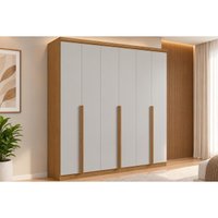 Guarda Roupa 6 Portas 4 Gavs Alonzo Lopas Amêndoa