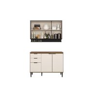 Kit Modulado 2 Peças Alpha C2P51 Freijo/Off White/Preto Carraro