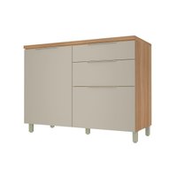 Gabinete p/ Pia Cozinha Nesher Marquesa 1Pta 3Gavs 120cm Greige