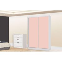 Quarto Completo Casal Guarda Roupa 2 Ptas N571 + Cômoda S824 Branco Kappesberg