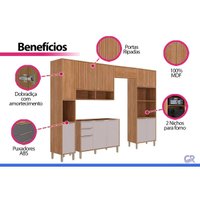 Cozinha Modulada MGM Divina 5 Peças CZ603 Cinamomo/Titanium MGM