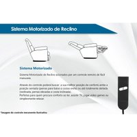 Poltrona Reclinável Motorizada Divino Motor Z.Wall Giro Balanço Marrom Probel