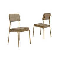 Kit 2un Cadeiras Cozinha Neo 1740 Dourado/Bamboo Carraro