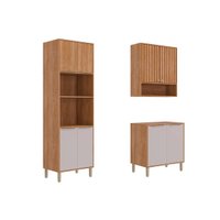 Cozinha Modulada MGM Divina 3 Peças C3P67 Cinamomo/Off White MGM