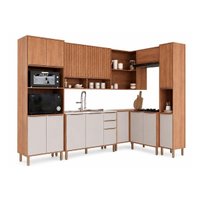 Cozinha Modulada MGM Divina 8 Peças C8P89 Cinamomo/Off White MGM