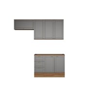 Kit Modulado 3 Peças Bella C3P22 Nogal/Cinza Carraro