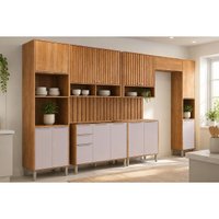 Cozinha Modulada MGM Divina 9 Peças CZ620 Cinamomo/Off White MGM