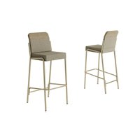 Kit 2un Banquetas Cozinha Duo Dourado/Bamboo Carraro