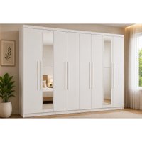 Guarda Roupa 8 Portas 2Esp 4G Master S. Andirá Branco