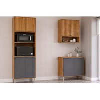 Cozinha Modulada MGM Divina 3 Peças C3P67 Cinamomo/Titanium MGM