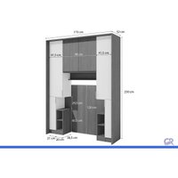 Quarto Modulado Kappesberg Liga 5Pçs 6Pts QM31 Graf