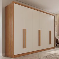 Guarda-Roupa Casal com 6 Portas e 6 Gavetas Multimóveis CRNVH-GRP143 Cinamomo/Bege