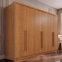 Guarda-Roupa Casal com 6 Portas e 6 Gavetas Multimóveis CRNVH-GRP139 Cinamomo