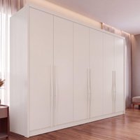 Guarda-Roupa Casal com 6 Portas e 6 Gavetas Multimóveis CRNVH-GRP145 Neve