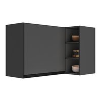 Armário Cozinha Aéreo de Canto com 1 Porta e 3 Nichos 90cm Flex Milano Multimóveis MP2325