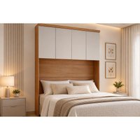 Armário Ponte Modulado Aéreo 4 Portas Rizon Cinamomo N. Horizonte