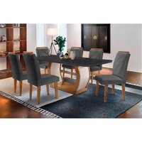 Mesa Cozinha Jade 180 + 6 Cad Melissa Capuccino Rufato