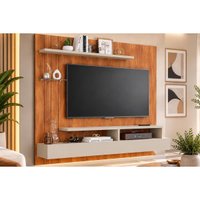 Painel Home Quarto p/ TV 50 Pol Valência 160cm Cinamomo Permóbili